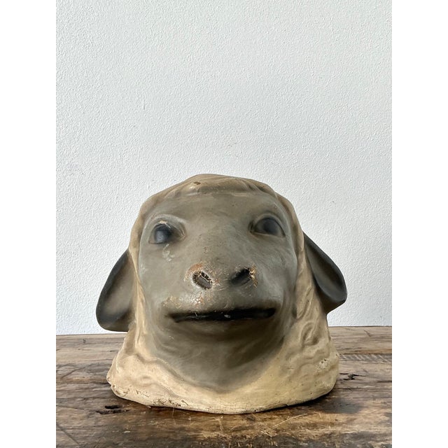 Vintage Painted Ram Bust For Sale - Image 15 of 18