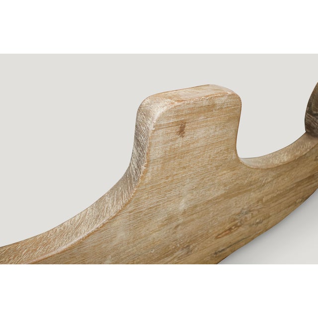 Tribal Andrianna Shamaris Architectural Teak Wood Wall Hanging For Sale - Image 3 of 6