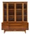 Young Manufacturing Mid Century Walnut Curved Credenza and Hutch For Sale