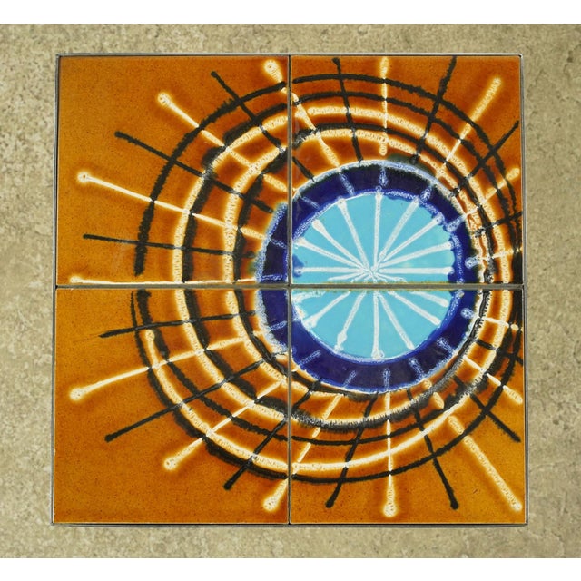 Burnt Orange Mid Century 1970s Nesting Tables Attributed to Juliette Belarti For Sale - Image 8 of 10