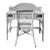 White Woven Wicker Writing Desk and Matching Side Chair For Sale