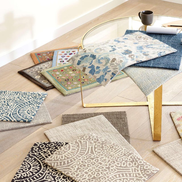 2020s Dash & Albert by Annie Selke Temple Charcoal Micro Hooked Wool Rug, 6' x 9' For Sale - Image 5 of 6