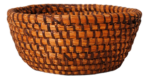 Primitive Straw Basket, Early 20th Century