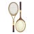 Curated Pair of Vintage Tennis Rackets for Designer Decorating Wood Racquet Set of Two For Sale