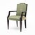 Green Set of Four French Art Deco Ebonized Wood and Green Upholstered Armchairs For Sale - Image 8 of 9