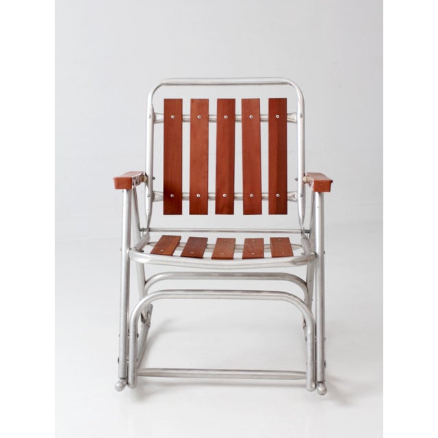 Wood Mid-Century Folding Rocking Chair For Sale - Image 7 of 12