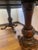 1980s Clover Leaf Pedestal Table in Dark Wood For Sale - Image 9 of 15
