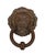 Brown Antique Bronze Lions Head Door Knocker, 1880s For Sale - Image 8 of 8