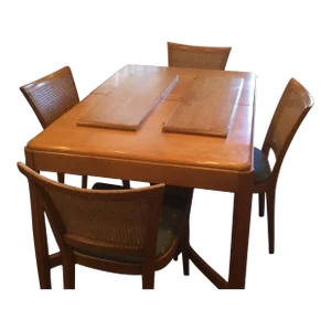 Vintage 1930’s Heywood Wakefield Dining Table and Chairs - Set of 9 Pieces