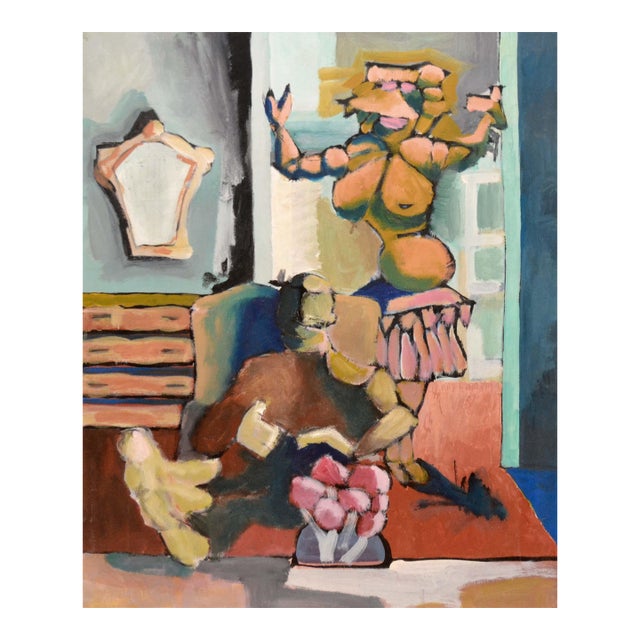 Abstract Expressionist Portrait by Michael Eggleston For Sale
