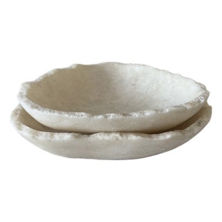 Raw Edge White Onyx Bowl [2 Available] For Sale