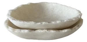 Raw Edge White Onyx Bowl [2 Available]