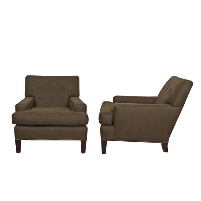 Crafted with exceptional attention to detail, this custom De Angelis Ltd armchair features luxurious de Le Cuona Inc...