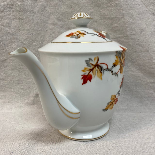 Ceramic Golden Autumn Teapot Made in Japan For Sale - Image 7 of 12