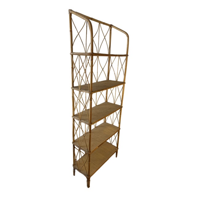 Rattan Shelf, France, 1960s For Sale