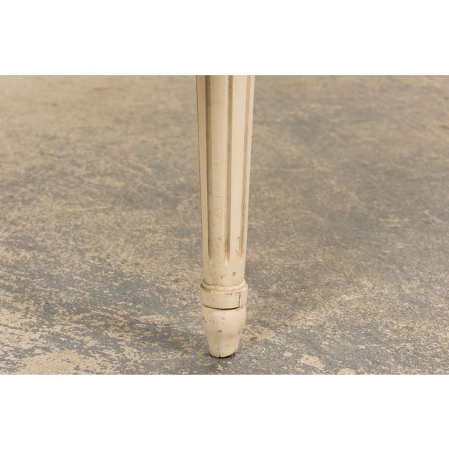 Antique French Louis XVI Style Painted Side Chairs in Navy - A Pair For Sale - Image 13 of 18