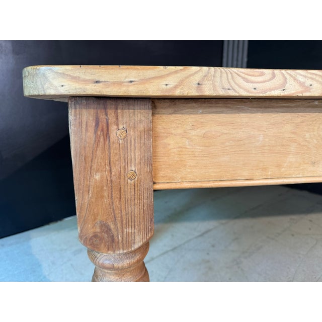 Pine Farmhouse Dining Table, 1920s For Sale - Image 12 of 18