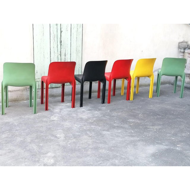 Selene Chairs by Vico Magistretti for Artemide, 1969, Set of 6 For Sale - Image 15 of 18