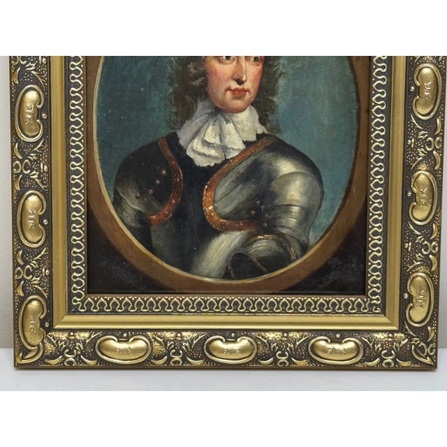 Historic British Painting Portrait of General John Lambert in Armour — Victorian Revival After Robert Walker C1840 For Sale - Image 10 of 17