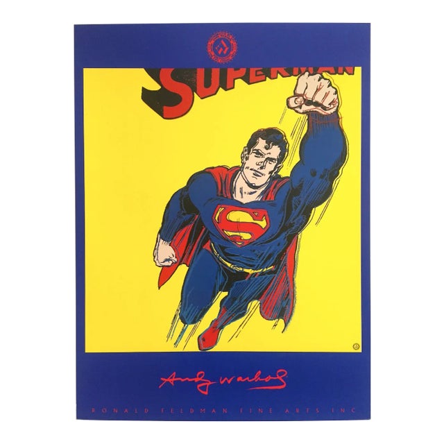 Andy Warhol Foundation Vintage 1996 1st Edition Lithograph Print Pop Art Poster " Superman " 1981 For Sale