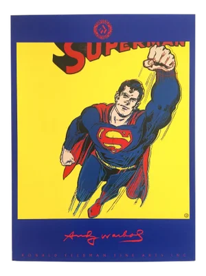 Andy Warhol Foundation Vintage 1996 1st Edition Lithograph Print Pop Art Poster " Superman " 1981