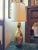 Japanese Glass Gold Table Lamp For Sale - Image 9 of 9