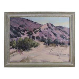 Howard Carr High Road Hill Oil Painting, Framed