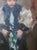 Ramon Kelley Oil Painting Portrait of a Young Girl in a Victorian Dress For Sale - Image 4 of 11