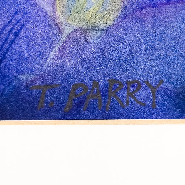Paint Leatherflower and Clematis Vines - Tomoko Parry, C. 1990s For Sale - Image 7 of 10