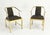 Pair of Decorative Forged Solid Brass Barrel Back Chairs by Mastercraft MINT! New upholstery, wrap around barrel back...