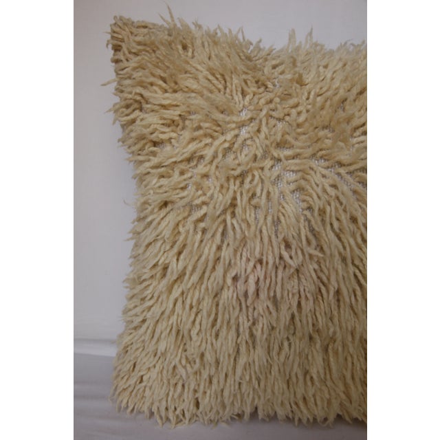 Naturel Sheep Wool Rug Pillow Cover For Sale - Image 12 of 13