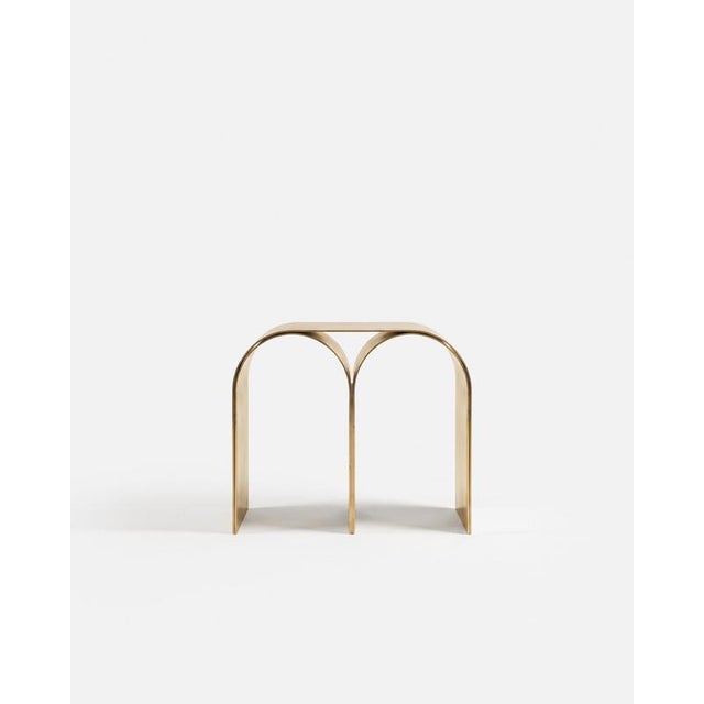 Not Yet Made - Made To Order Gold Arch Stool with Brass Finish by Pietro Franceschini For Sale - Image 5 of 8