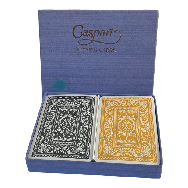 Vintage Caspari Double Deck Boxed Playing Cards Chairish