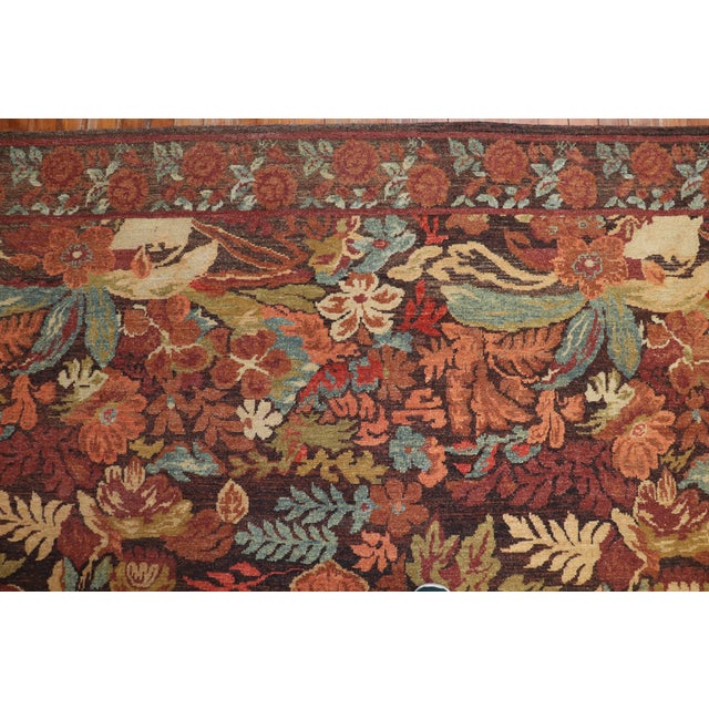 Contemporary Contemporary Turkish Besserabian Floral Autumn Carpet For Sale - Image 3 of 6