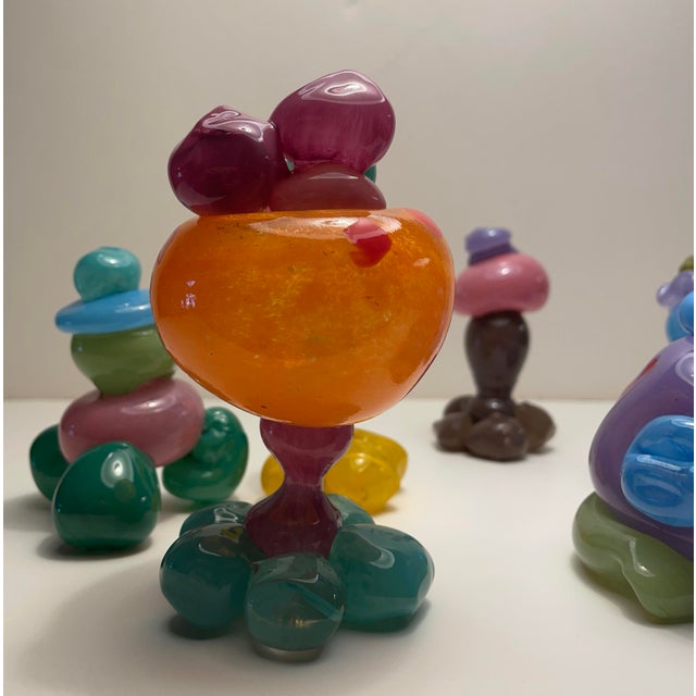 Modern Blown Glass Sculptures - Collection of Six For Sale - Image 3 of 6