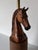 1970s Vintage Equestrian Carved Wooden Horse Table Lamp For Sale - Image 5 of 12