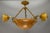French Neoclassical Style Amber Alabaster and Frosted Glass Chandelier, 1920 For Sale - Image 6 of 18