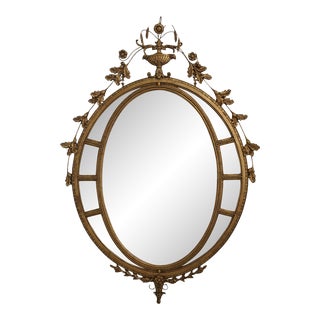 Friedman Brothers Gold Finish Adam Mirror For Sale