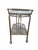 Hollywood Regency Double Sided 3 Tiered Vintage Rolling Brass/Glass Bar Cart, a Hollywood Regency Classic With Swivel Top and Secure Lock For Sale - Image 4 of 5