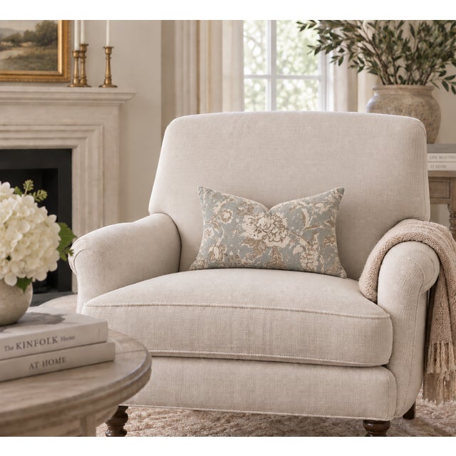 French Blue & Fawn Gray Designer Pillows — 12" x 16" Bring luxury and timeless elegance to your space with this beautiful...