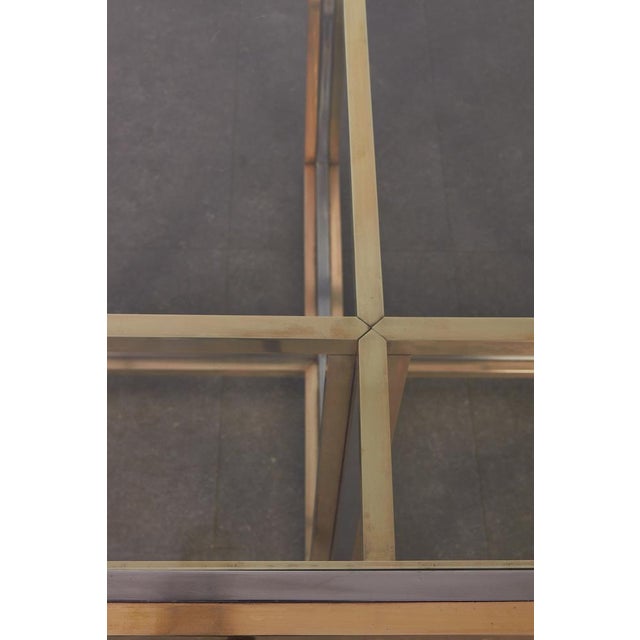Gold Octagonal Brass Table by Renato Zevi, 1970s For Sale - Image 8 of 18