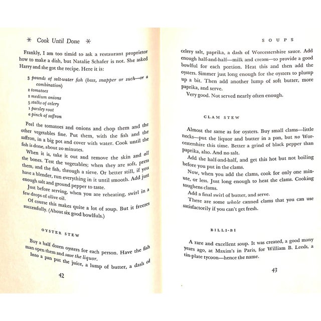 1960s "Cook Until Done a Collection of Unexpected Recipes" 1962 Bradshaw, George & Norman, Ruth For Sale - Image 5 of 6