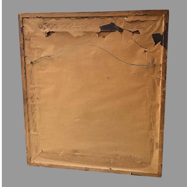 Mid 20th Century Mid 20th Century Vintage Ornate Oak Framed Artist Signed Floral Still Life Watercolor Painting For Sale - Image 5 of 8