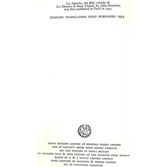 Traditional "Men of Good Will" 1934 Romains, Jules For Sale - Image 3 of 7