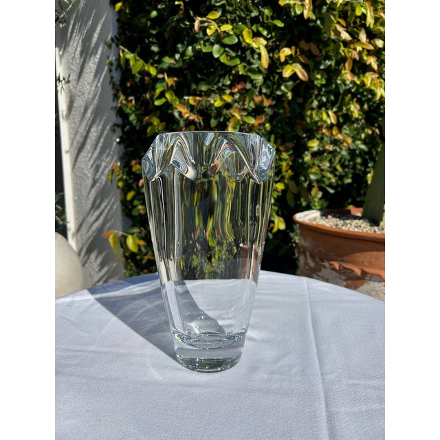 Late 20th Century Vintage Orrefors “Bogaska” Crystal Vase For Sale - Image 5 of 13