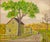 American Naive School, Landscape Scene of a Green House, Acrylic on Canvas Panel, 1966, signed "CL" and dated lower right,...