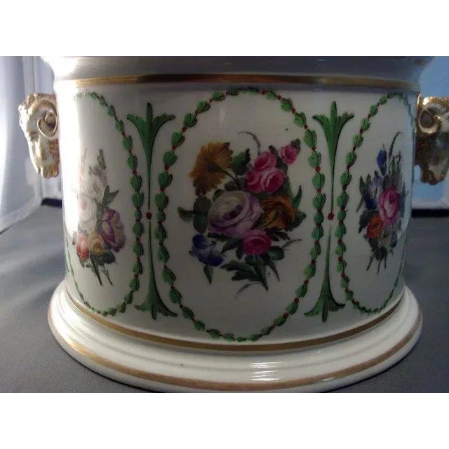 Early 19th Century Early 19th Century Derby Porcelain Ram's Head Handle Bough Pot Vase For Sale - Image 5 of 8