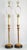 Metal 38" Tall Lamp Pair French Empire Gold For Sale - Image 7 of 15