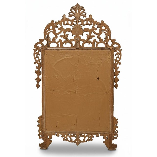 Large Gilded Mirror from Piedmont, 1700s For Sale - Image 4 of 12
