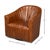 Brown Leather Channel Tufted Swivel Chair For Sale - Image 11 of 12